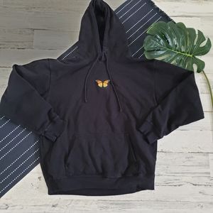 John Galt| Brandy Melville Butterfly Sweatshirt Hoodie Black